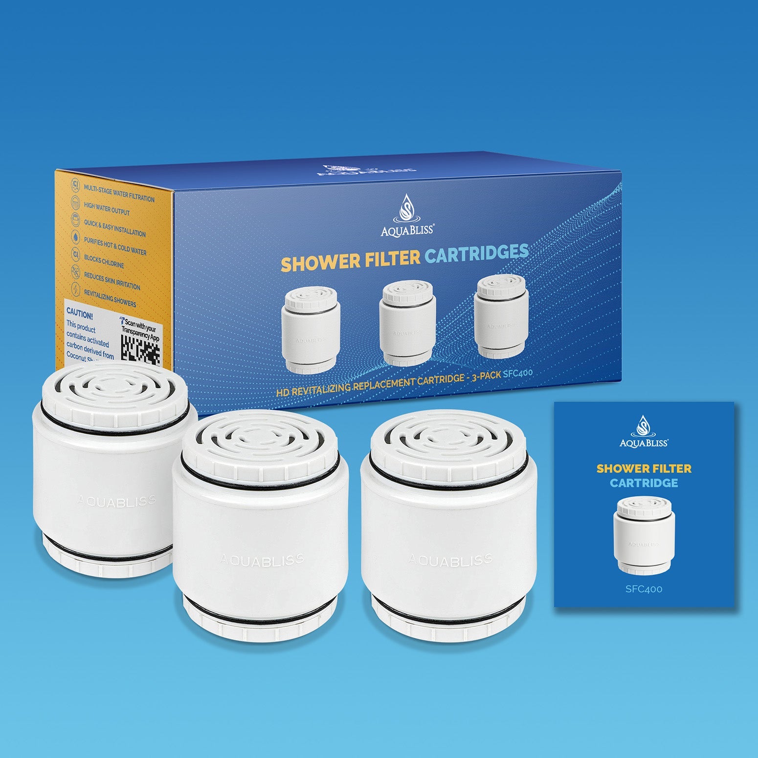 AquaBliss SFC400 Replacement Shower Filter Cartridge (SF400/SF500 Compatible)