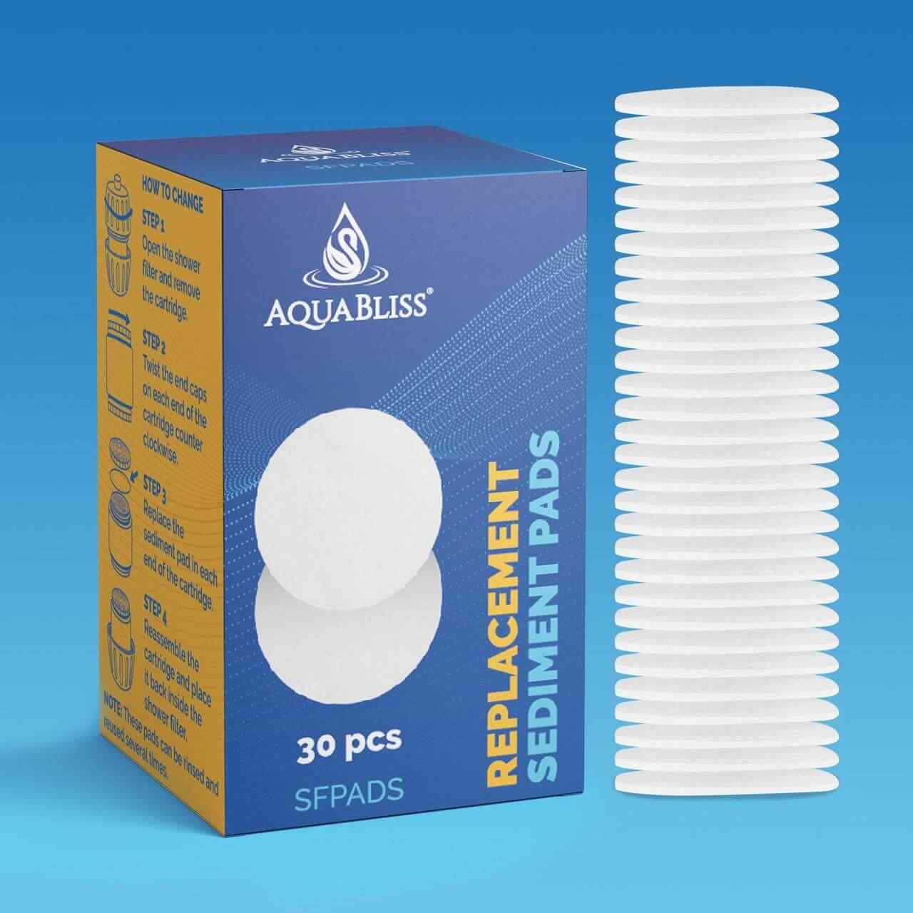 Aquabliss Reusable Sediment Pads (30-Pack, SF400/SF500 Compatible)